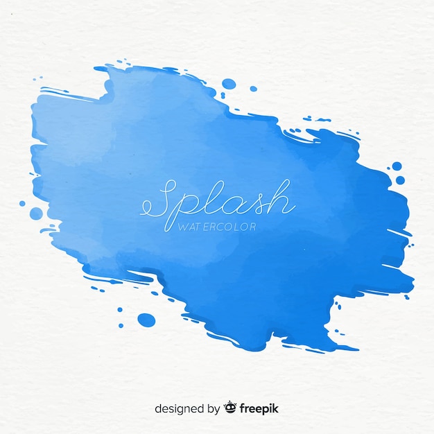 Blue watercolor splash