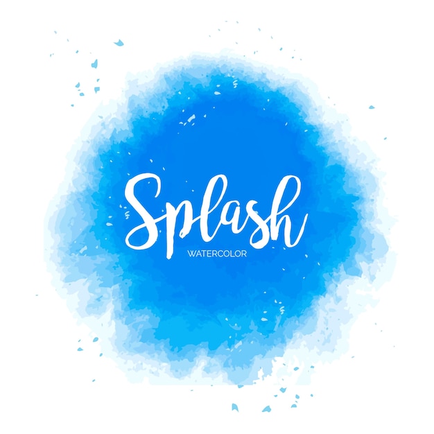 Blue watercolor splash