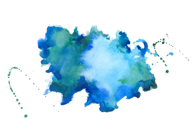 Blue watercolor splater stain texture background