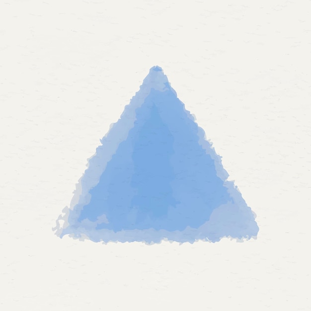 Free vector blue watercolor triangle geometric shape vector