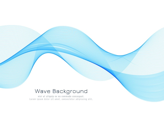 Blue wave elegant background