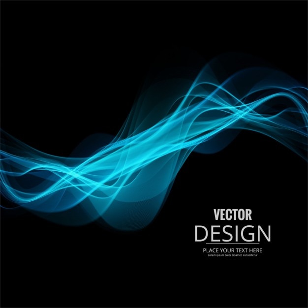 Free vector blue wave modern dark background