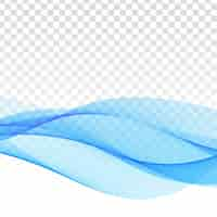 Free vector blue wave modern transparent background design