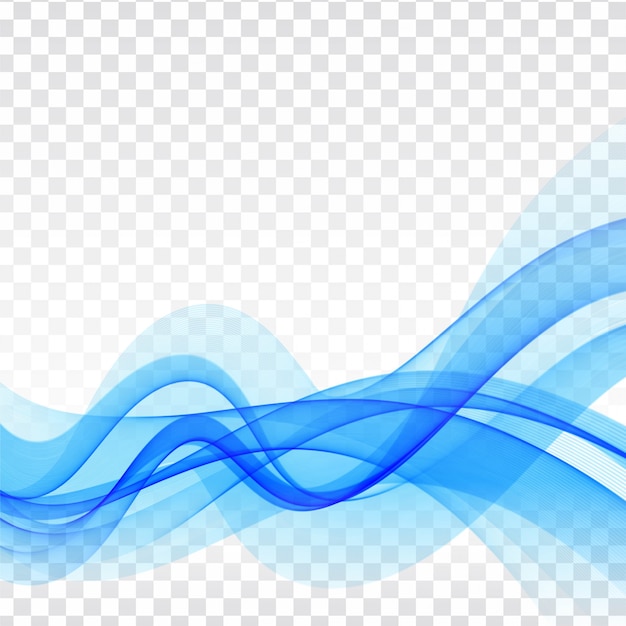 Blue wave modern transparent stylish background