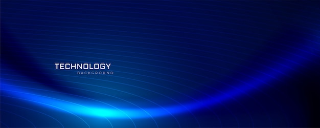 Blue wave technology banner design