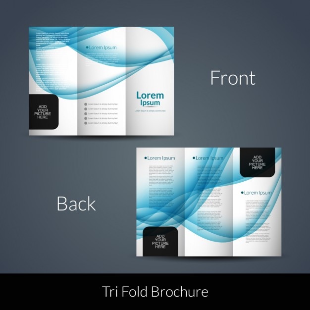 Blue waves tri fold brochure