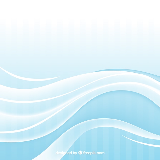 Blue wavy background with abstract shapes