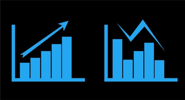 Free Vector a blue and white graphic showing a graph and the graph shown on a black background.