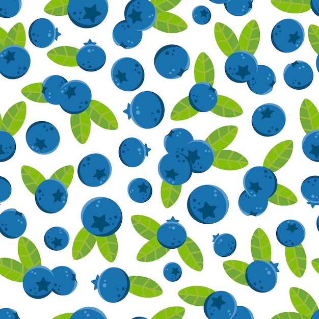 Free vector blueberries pattern background