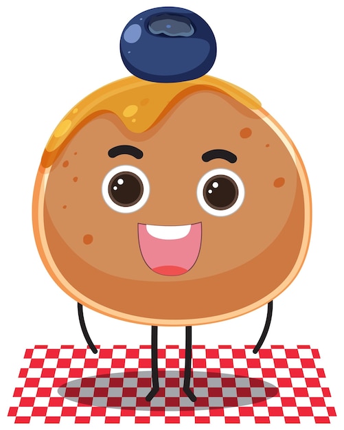 Blueberry pancake cartoon character