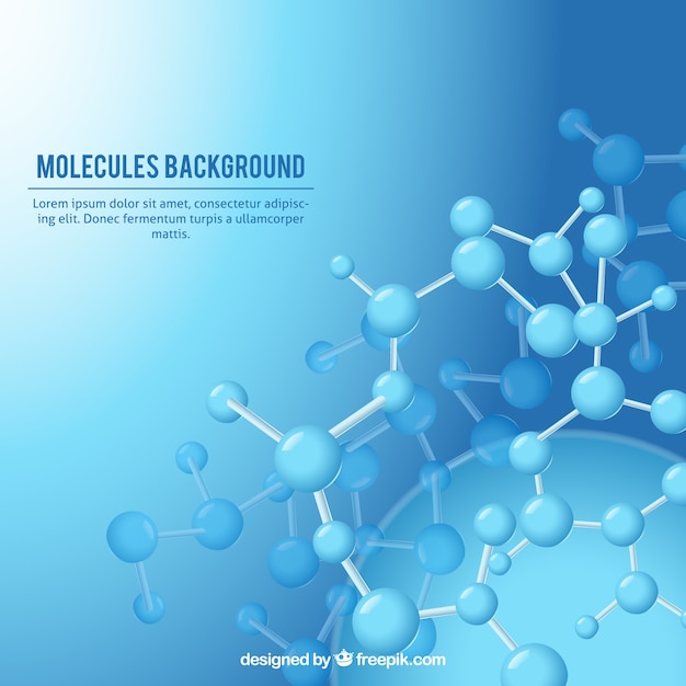 Blurred background with molecules