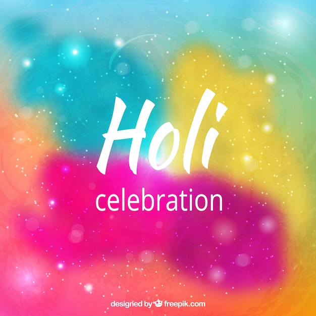 Blurred background with shiny shapes for holi festival