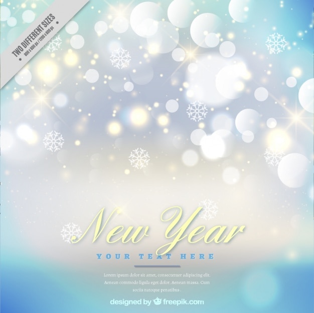 Free vector blurred bokeh new year background