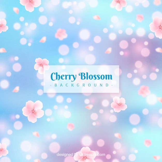 Blurred cherry blossom background 