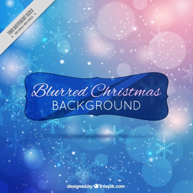 Free Vector blurred christmas background with snowflakes