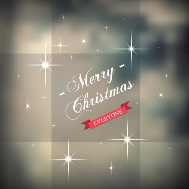 Free vector blurred christmas background with stars