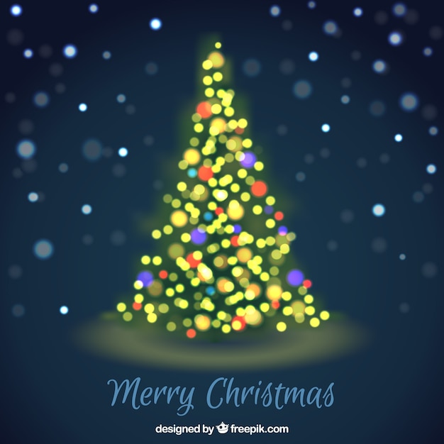 Blurred christmas tree background