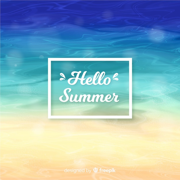 Free Vector blurred colorful hello summer background