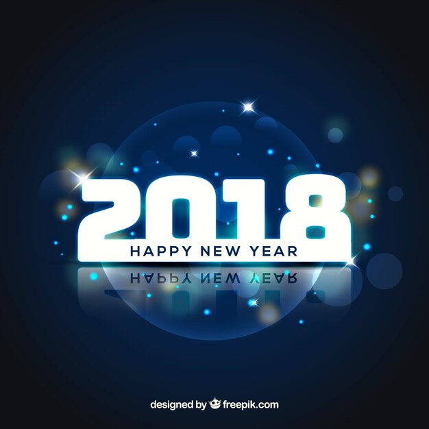 Blurred dark blue new year background