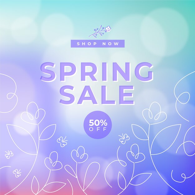 Blurred design for spring sale