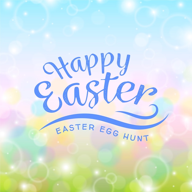 Blurred design with happy easter day