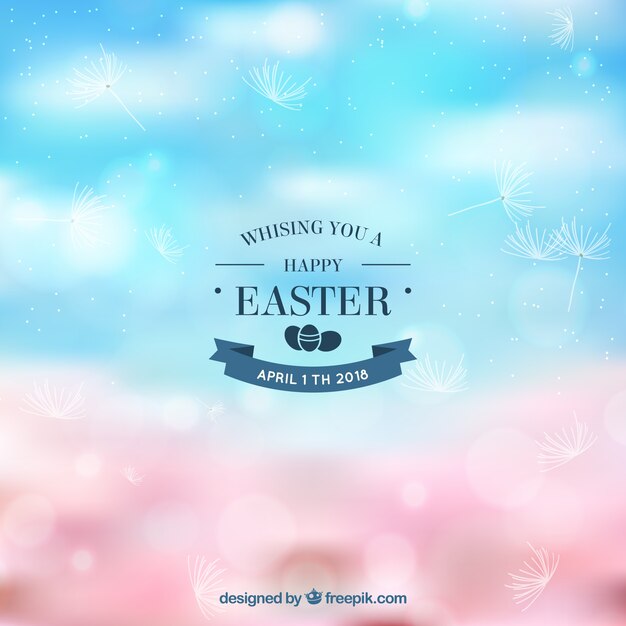 Blurred happy easter day background