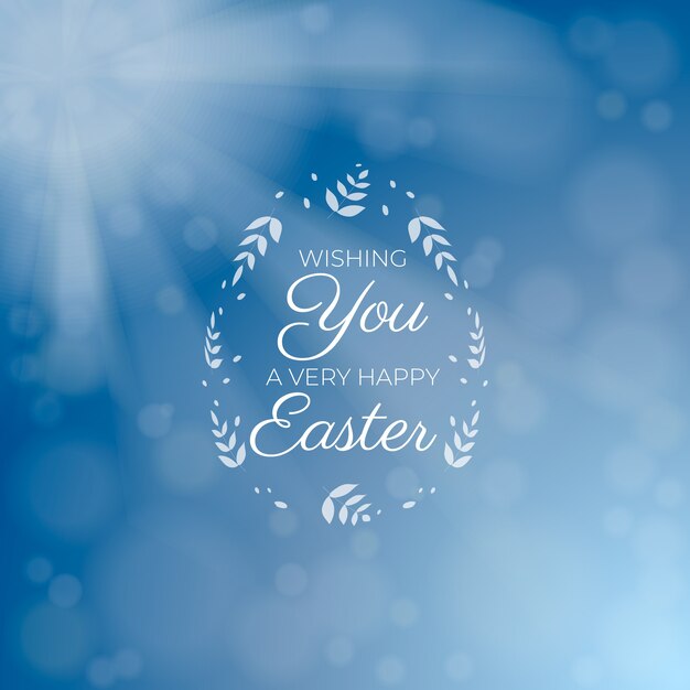 Blurred happy easter day background