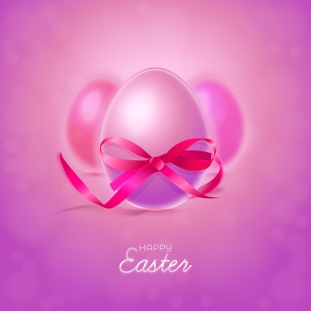 Free Vector blurred happy easter day background