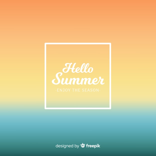 Free vector blurred hello summer background