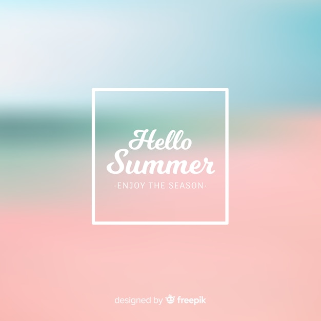 Blurred hello summer background