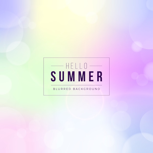 Blurred hello summer concept