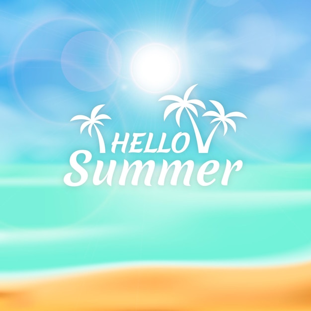 Blurred hello summer concept