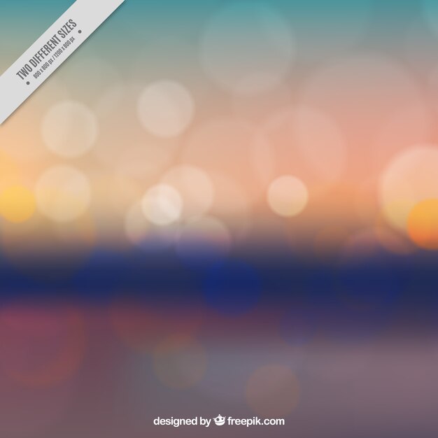 Free Vector blurred landscape background at sunset