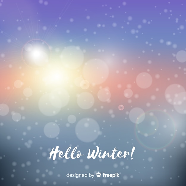 Free Vector blurred light winter background