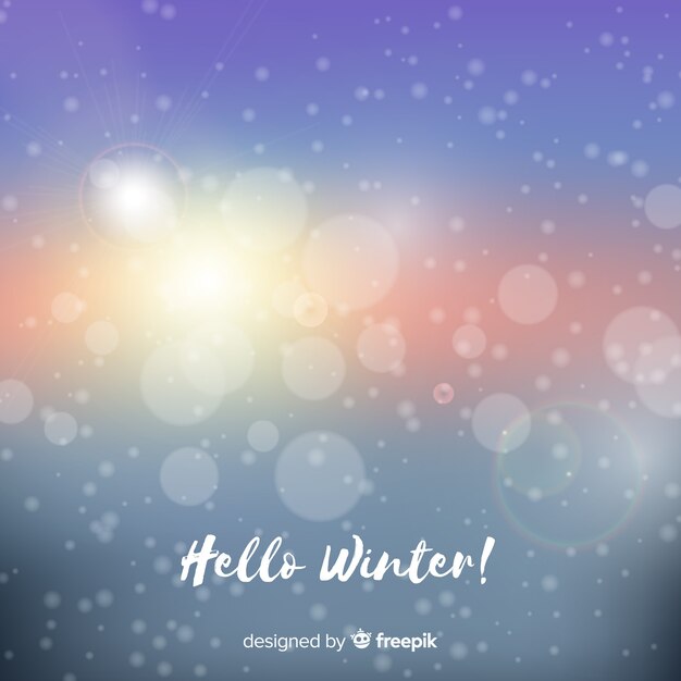 Blurred light winter background