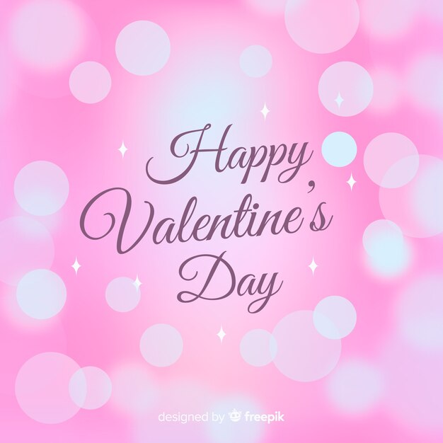 Blurred lights valentine background