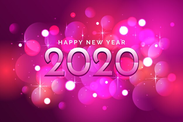 Blurred new year 2020 wallpaper