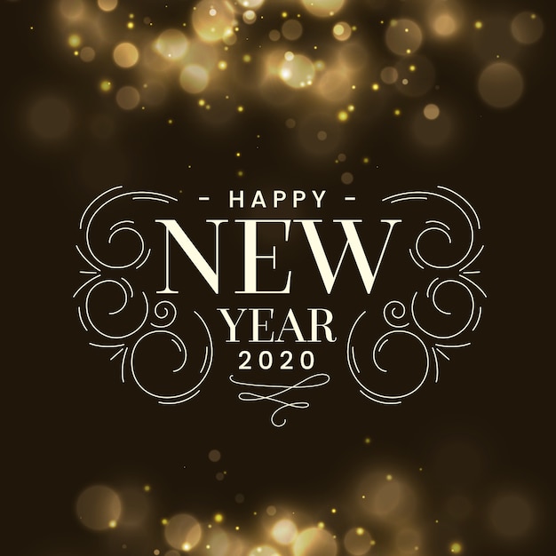 Free Vector blurred new year 2020