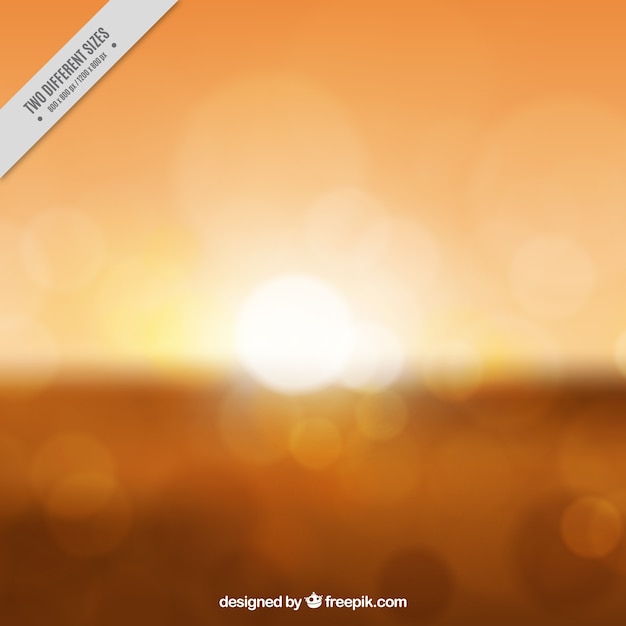 Blurred orange sunset background