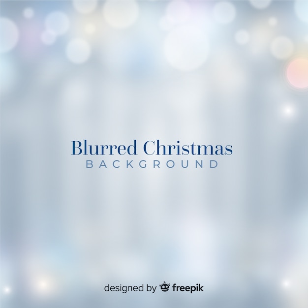 Blurred silver christmas lights background