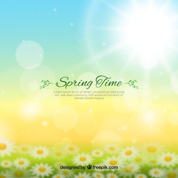 Blurred spring background