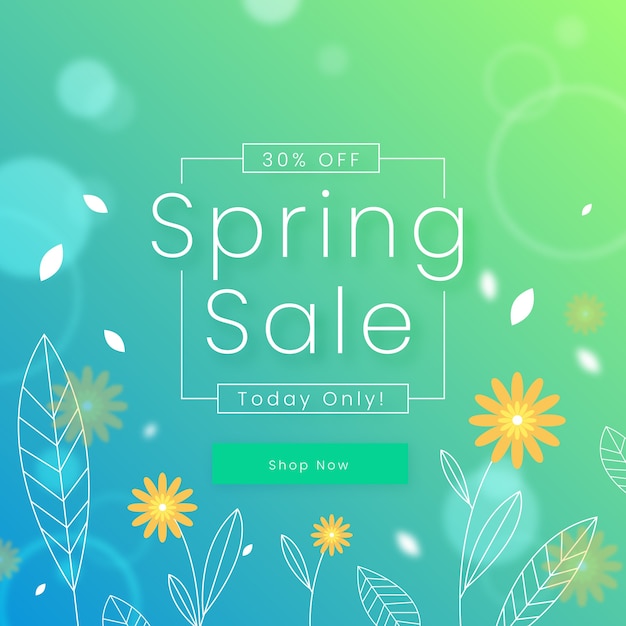 Blurred spring sale concept