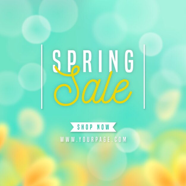 Blurred spring sale concept