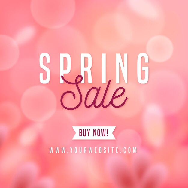 Blurred spring sale concept