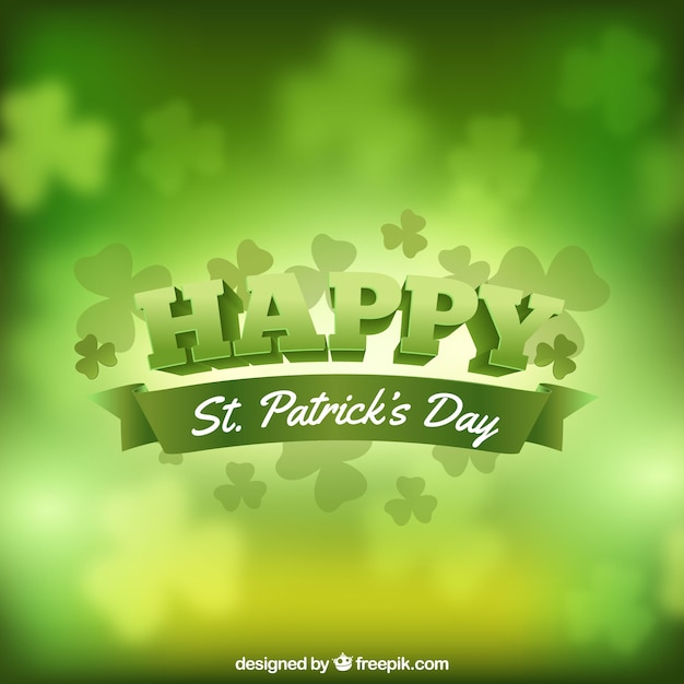 Free vector blurred st. patrick's day background