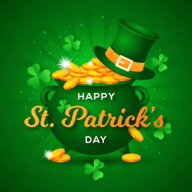 Free Vector blurred st. patrick's day flyer template