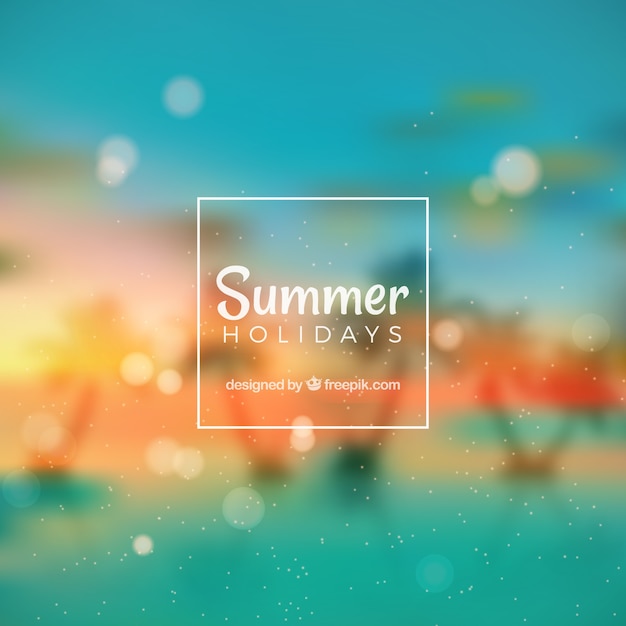 Free Vector blurred summer backgroung