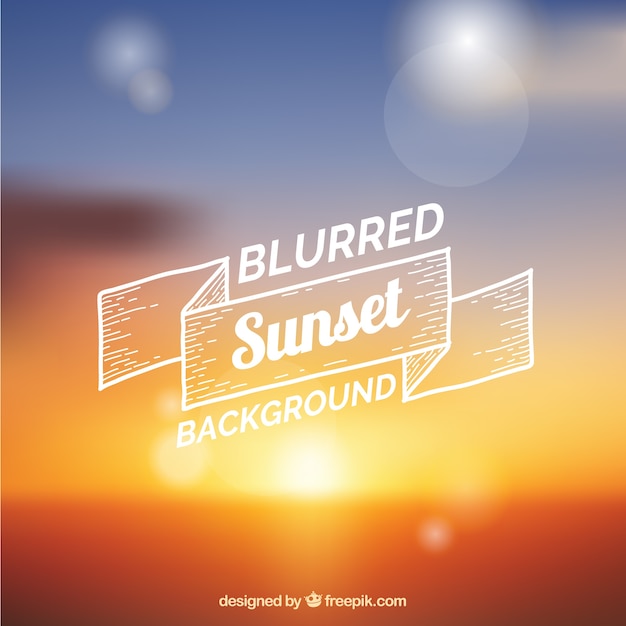 Free Vector blurred sunset with shiny circles