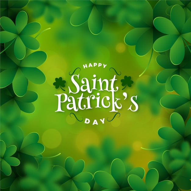 Free vector blurred theme for st. patricks day