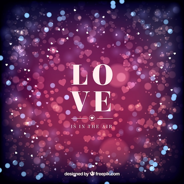 Free vector blurred valentine's day background